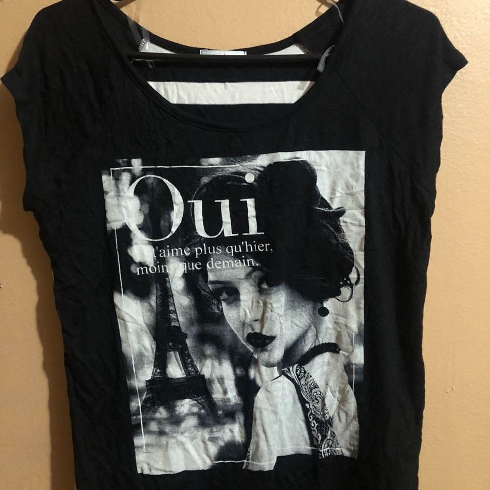Black and white shirt